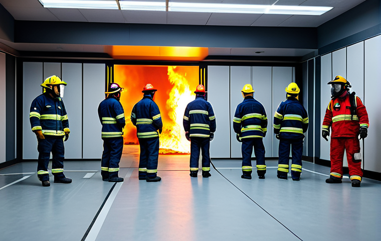 위험물관리사 자격증 관련 최신 법규 변화 - Updated Training Session**
"A group of workers attentively participating in a risk management train...